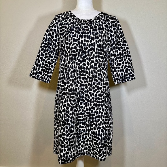 kate spade Dresses & Skirts - Kate Spade Black and White Patterned Silk Blend Dress Size 12